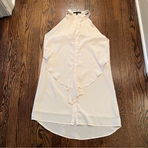 Plastic Island Layered Ruffle Shirt Dress